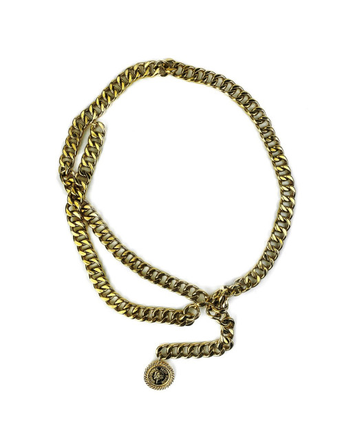 Chanel ceinture double chaine dorée vintage