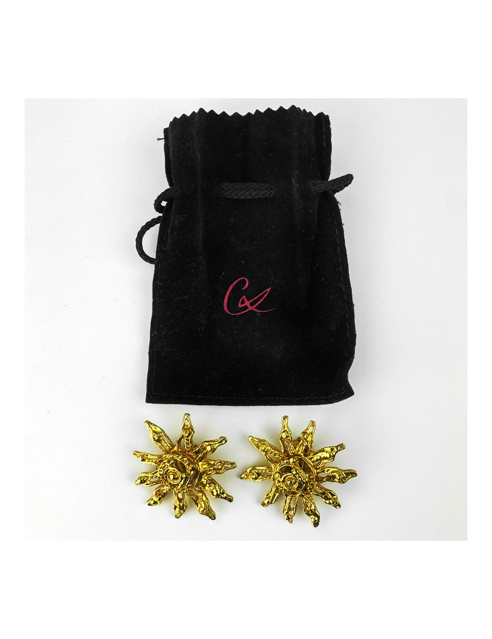 Clips CHRISTIAN LACROIX dorés soleil