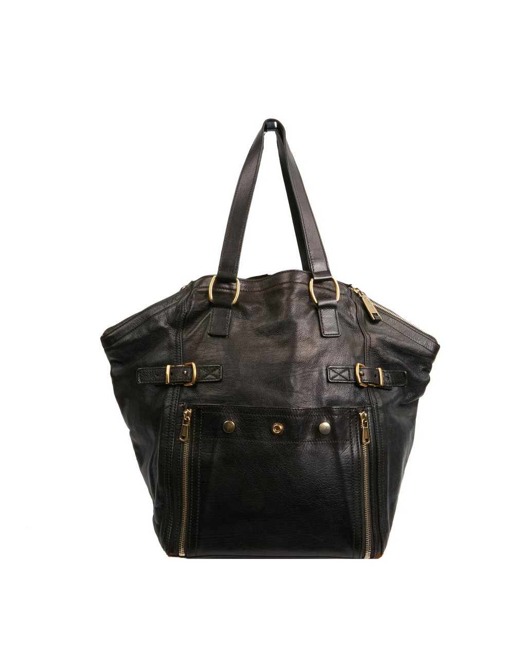 YSL Sac Downtown SAINT LAURENT cuir de veau marron