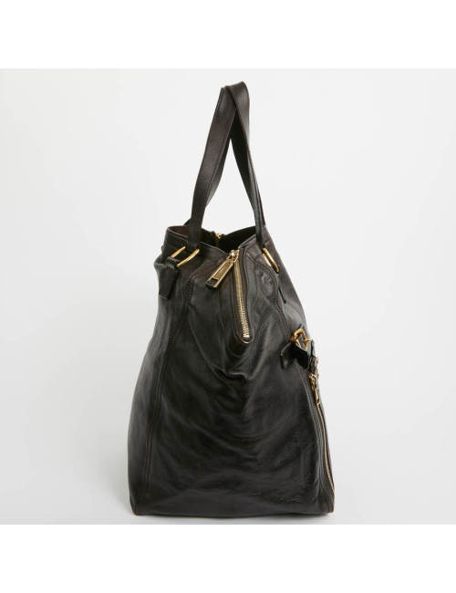 YSL Sac Downtown SAINT LAURENT cuir de veau marron