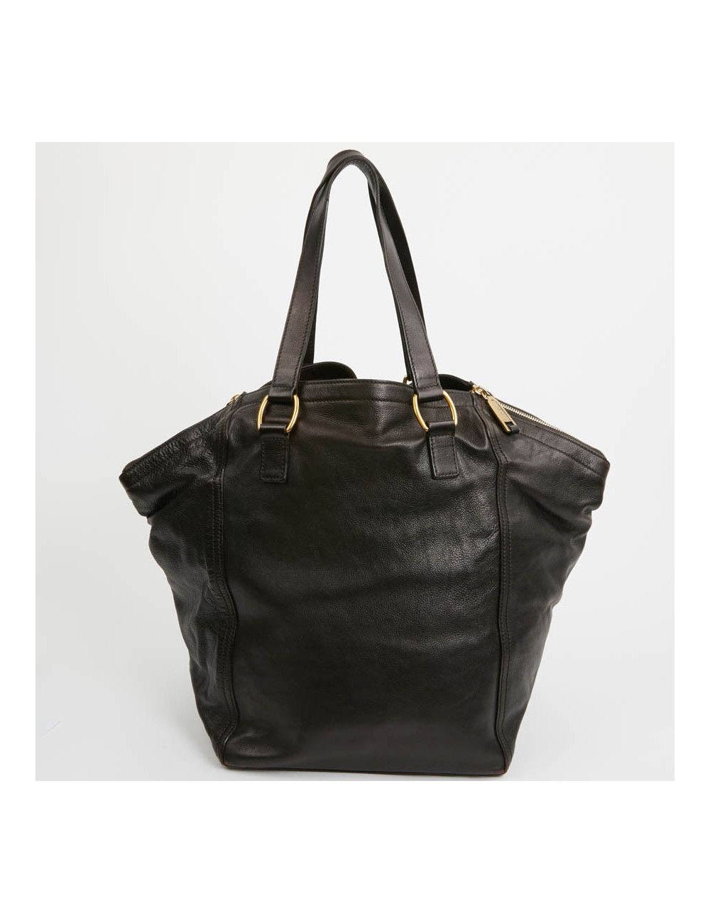 YSL Sac Downtown SAINT LAURENT cuir de veau marron