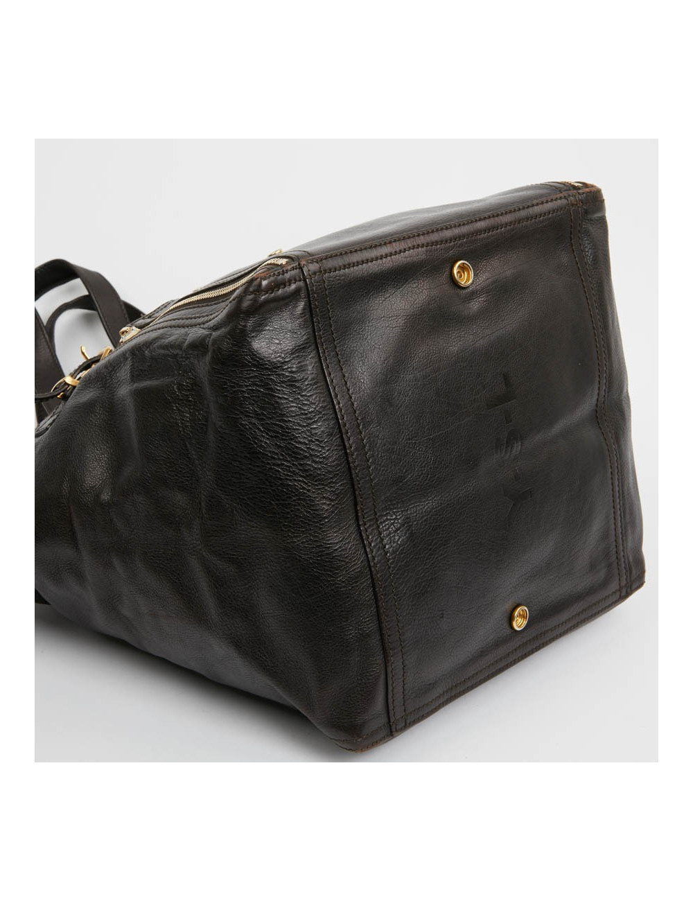 YSL Sac Downtown SAINT LAURENT cuir de veau marron