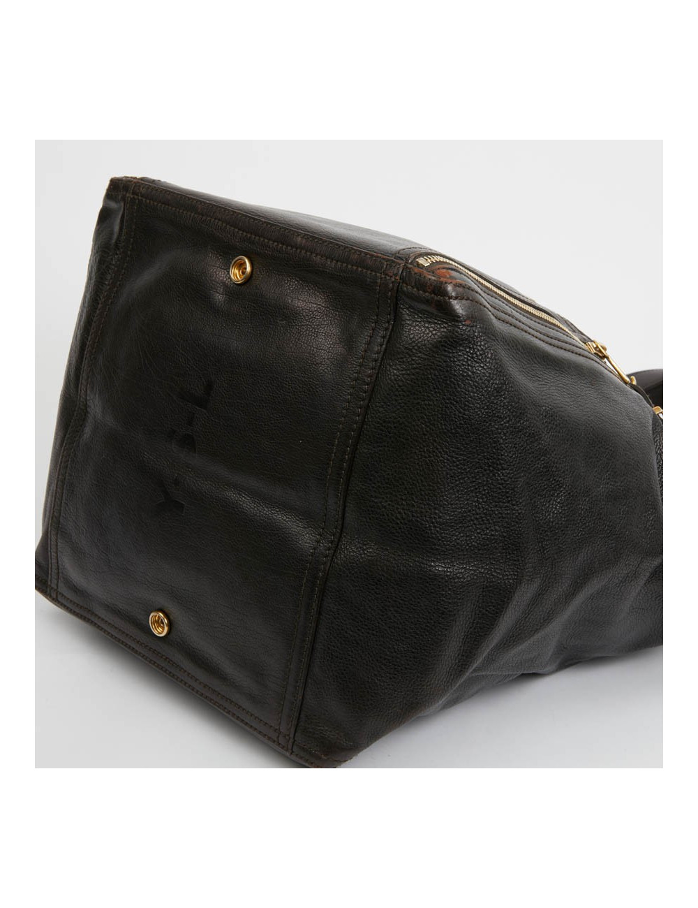 YSL Sac Downtown SAINT LAURENT cuir de veau marron