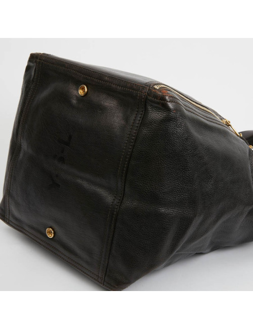 YSL Sac Downtown SAINT LAURENT cuir de veau marron