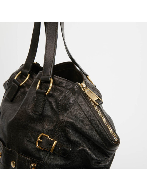 YSL Sac Downtown SAINT LAURENT cuir de veau marron