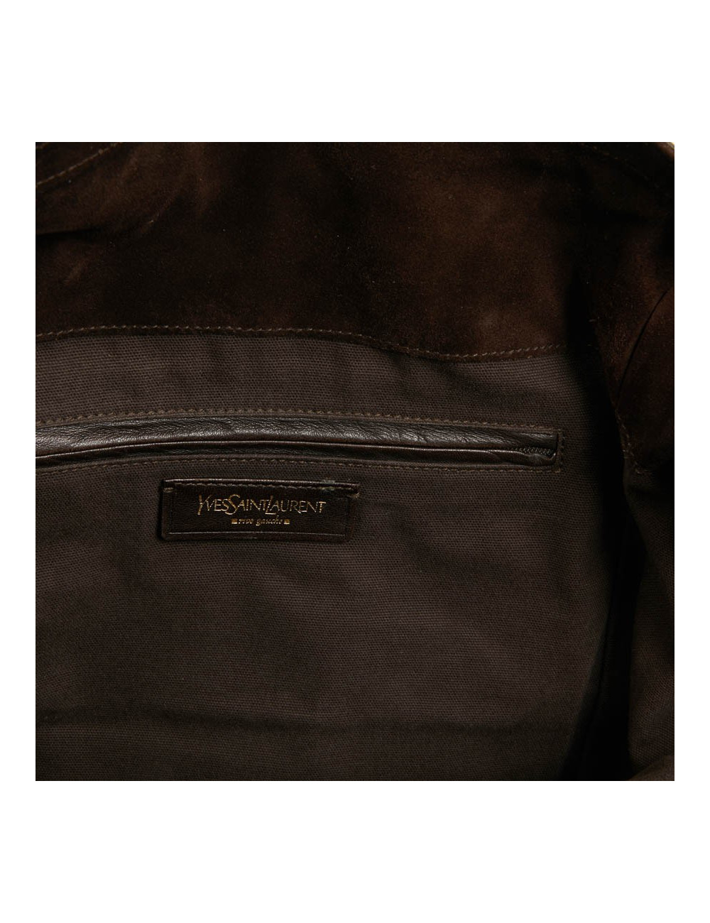 YSL Sac Downtown SAINT LAURENT cuir de veau marron