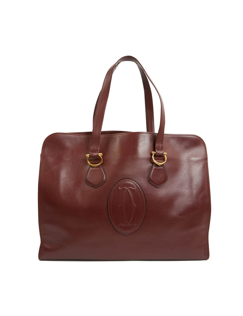 Cabas CARTIER cuir bordeaux
