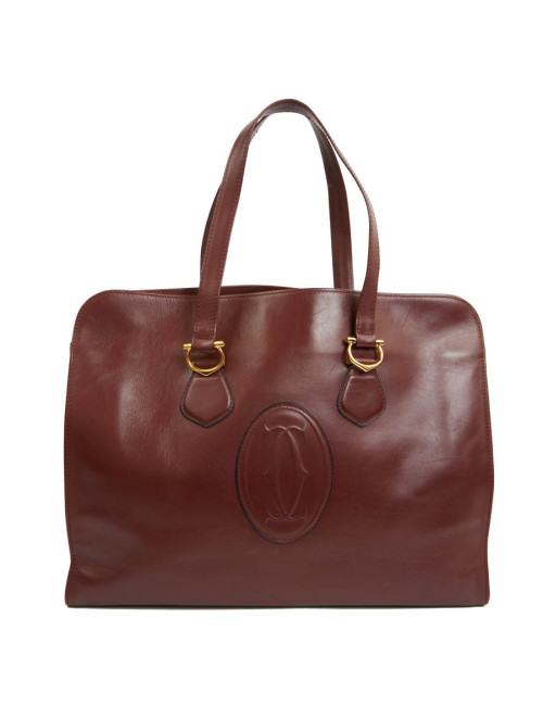 Cabas CARTIER cuir bordeaux