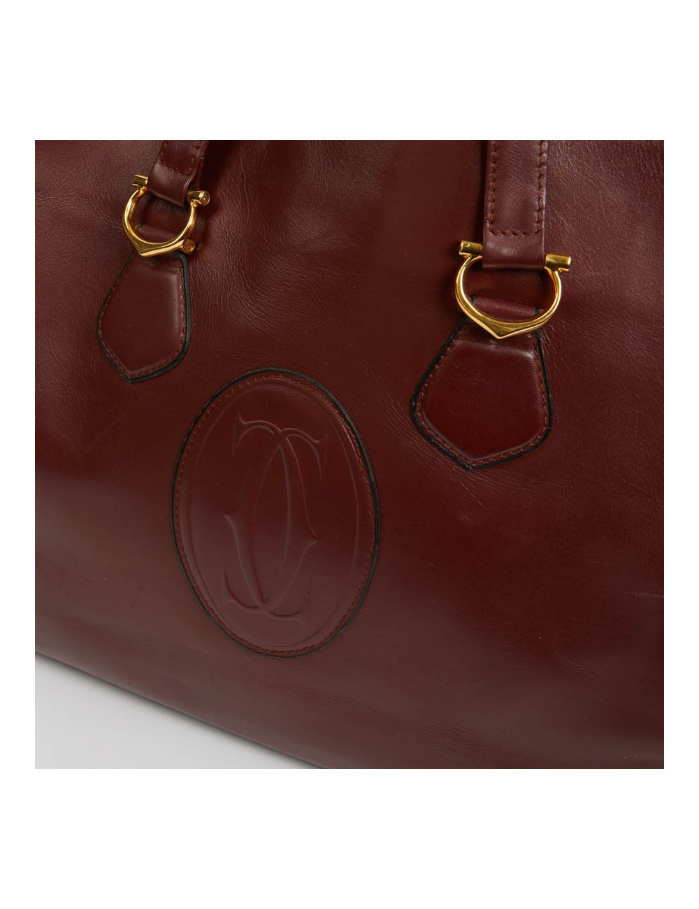 Cabas CARTIER cuir bordeaux