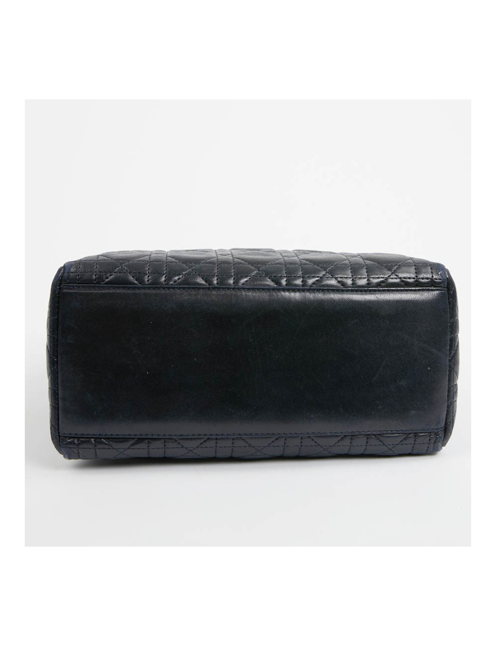 Sac Lady Dior cuir bleu marine