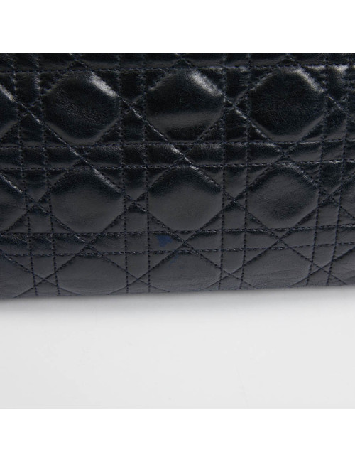 Sac Lady Dior cuir bleu marine