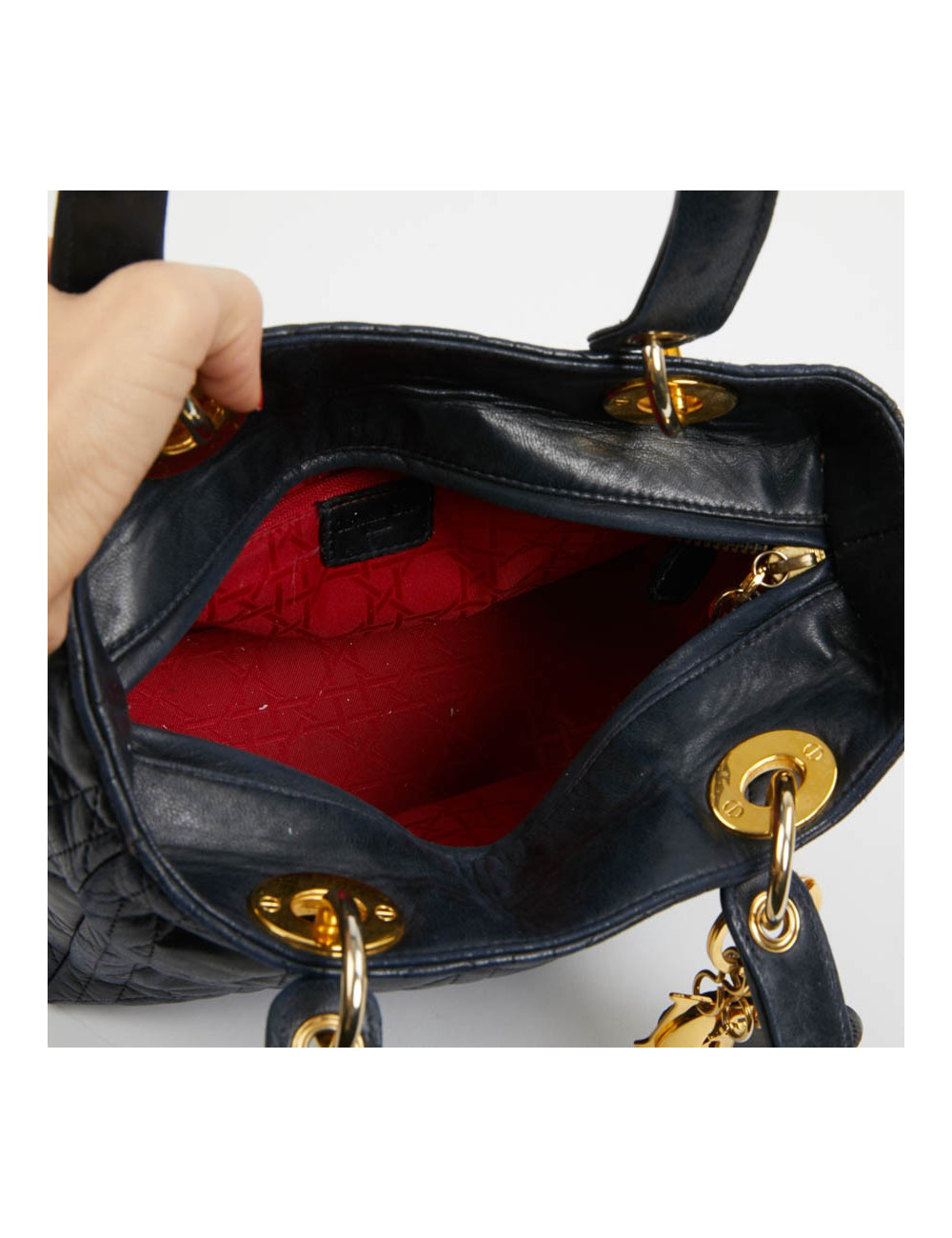 Sac Lady DIOR bleu marine