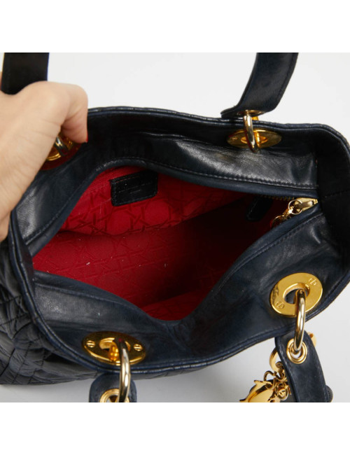 Sac Lady DIOR bleu marine