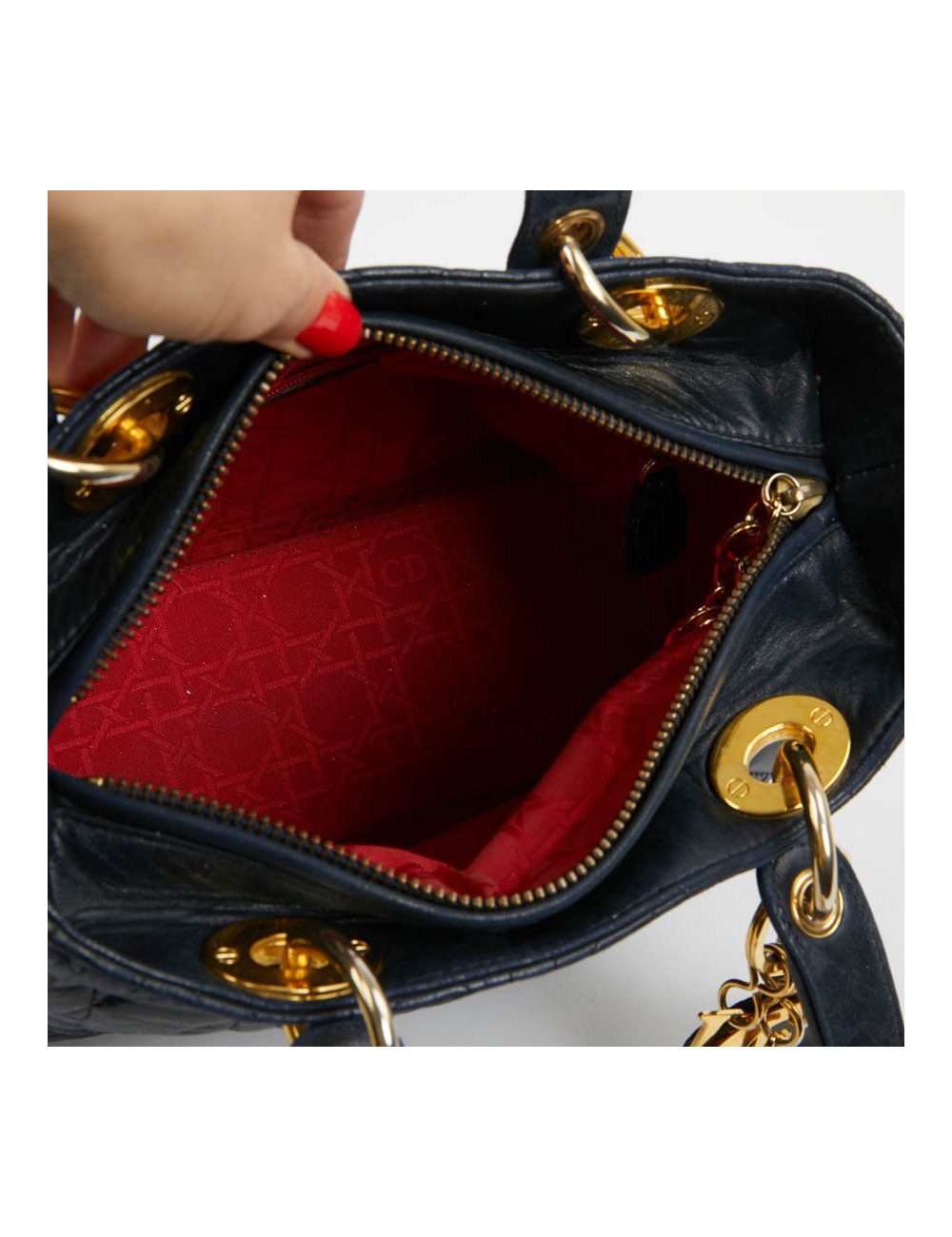 Sac Lady DIOR bleu marine