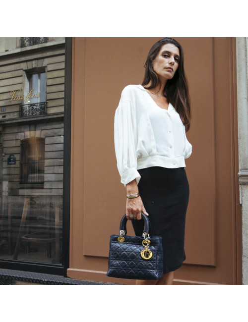 Sac Lady DIOR bleu marine