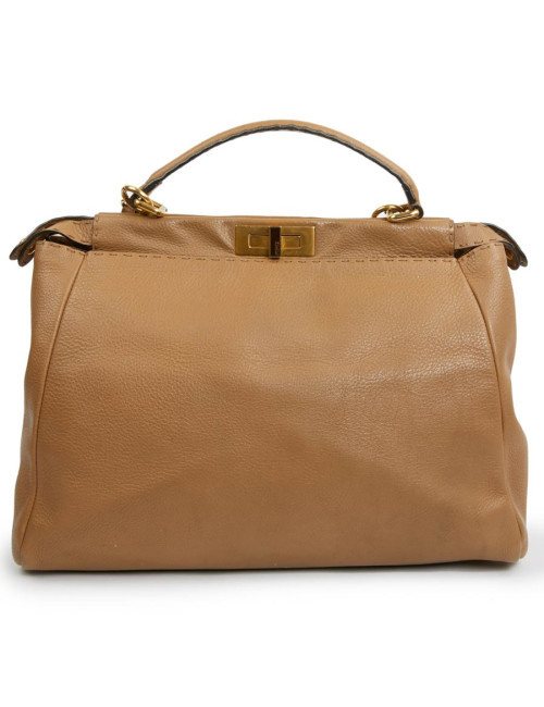 Peekaboo FENDI GM cuir grainé gold