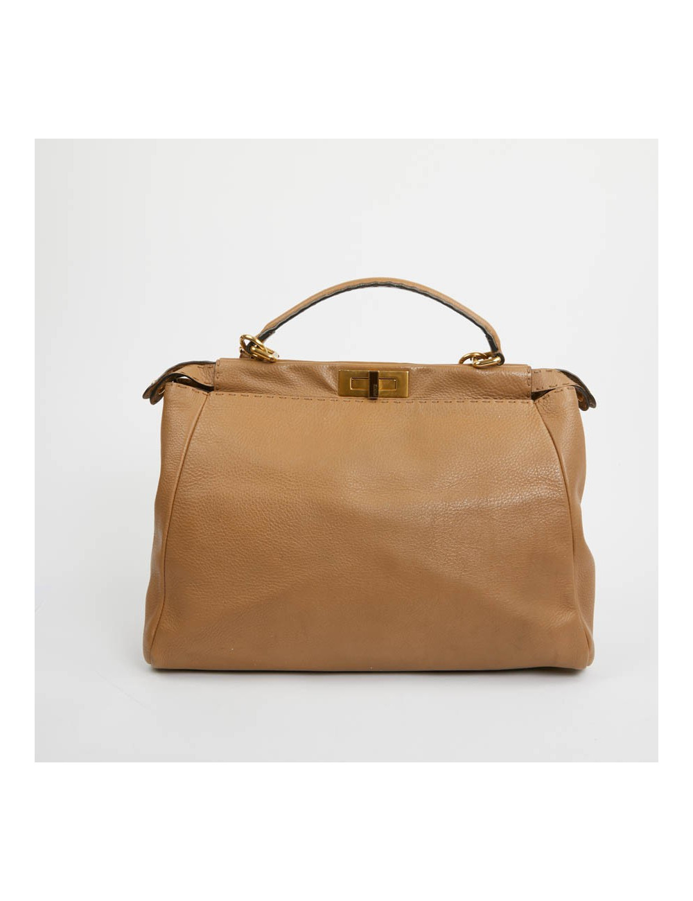 Peekaboo FENDI GM cuir grainé gold