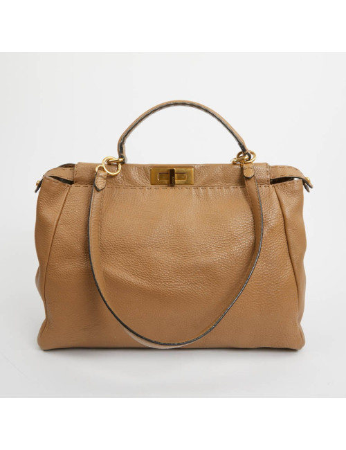Peekaboo FENDI GM cuir grainé gold