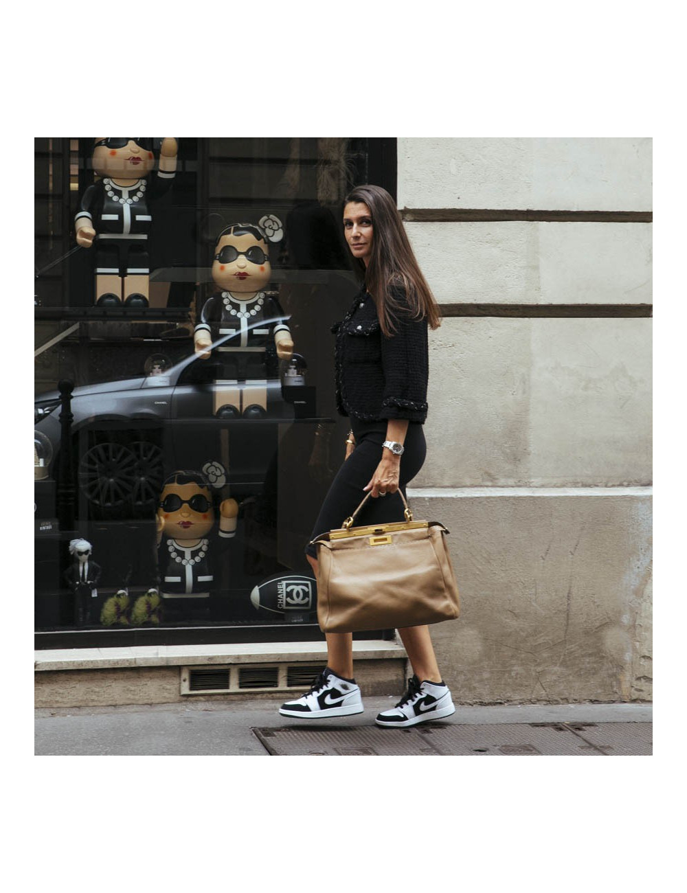 Peekaboo FENDI GM cuir grainé gold