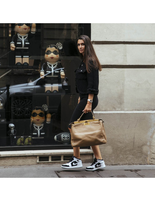 Peekaboo FENDI GM cuir grainé gold