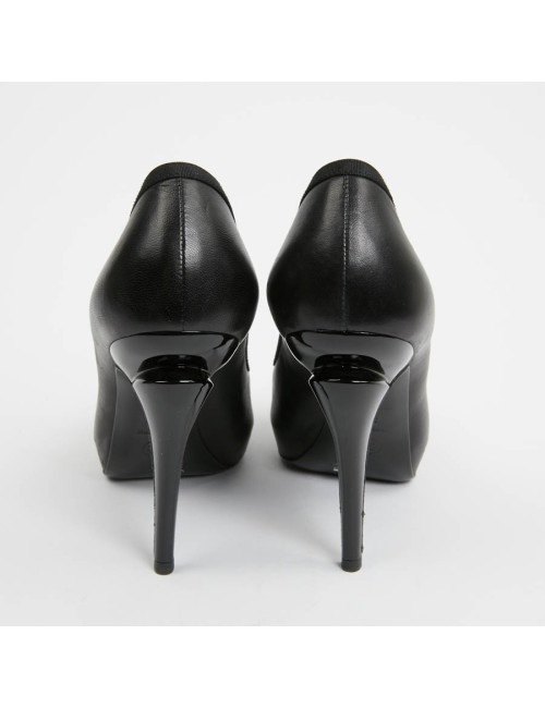 Escarpins CHANEL noir T39.5 bout ouvert