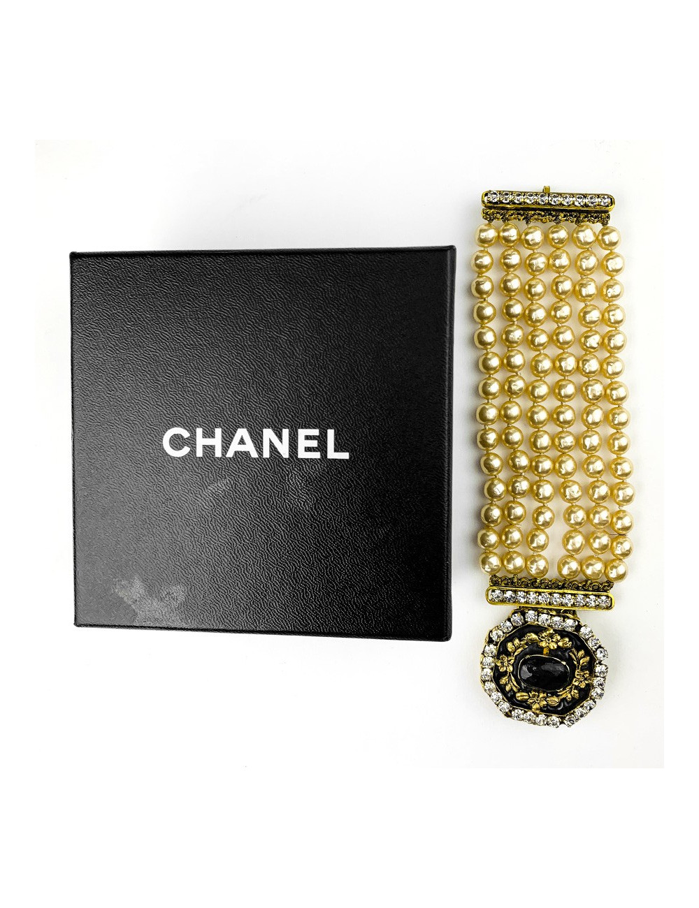 Bracelet CHANEL Couture 6 rangs de perles