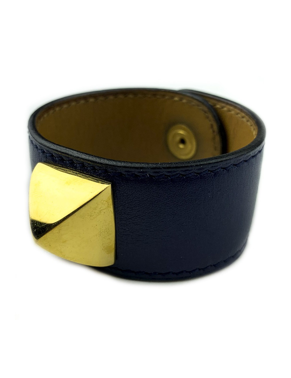Bracelet HERMES kelly dog bleu de Prusse