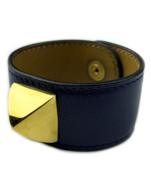 Bracelet HERMES kelly dog bleu de Prusse