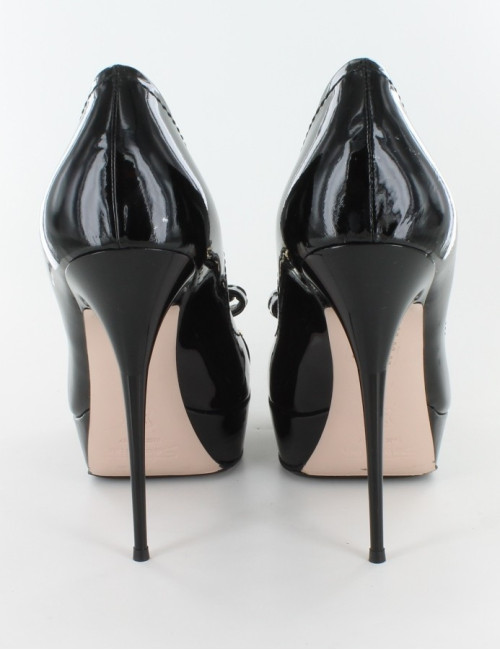 Escarpins SEBASTIAN en cuir noir verni T 38