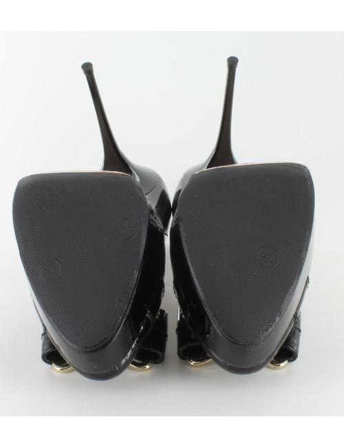 Escarpins SEBASTIAN en cuir noir verni T 38