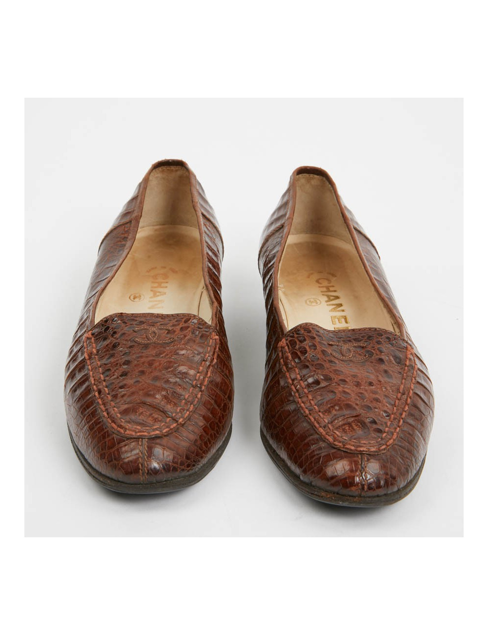 Mocassins croco marron CHANEL