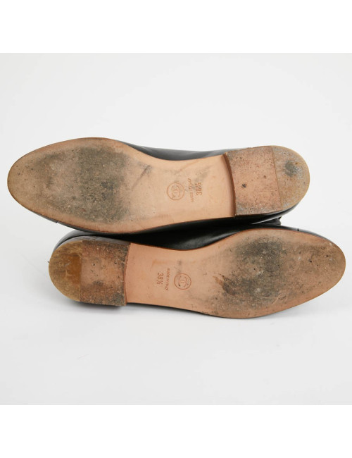 Boots CHANEL T 38,5 cuir et boutons CHANEL