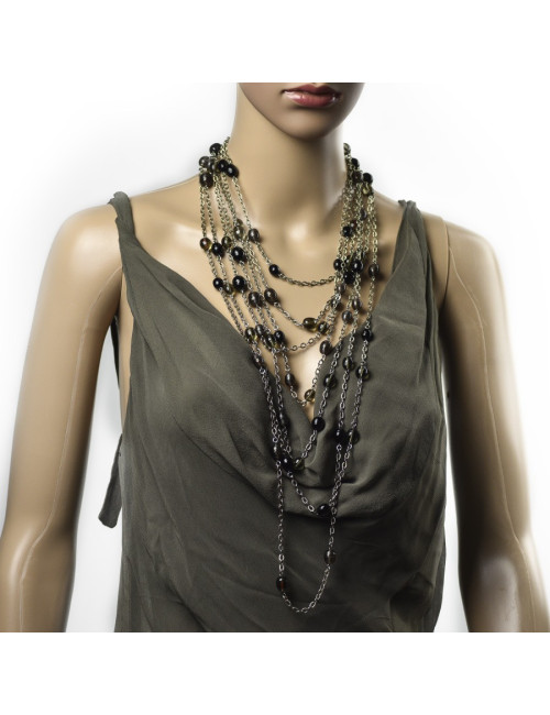 Sautoir perles MARGUERITE DE VALOIS 7 rangs 