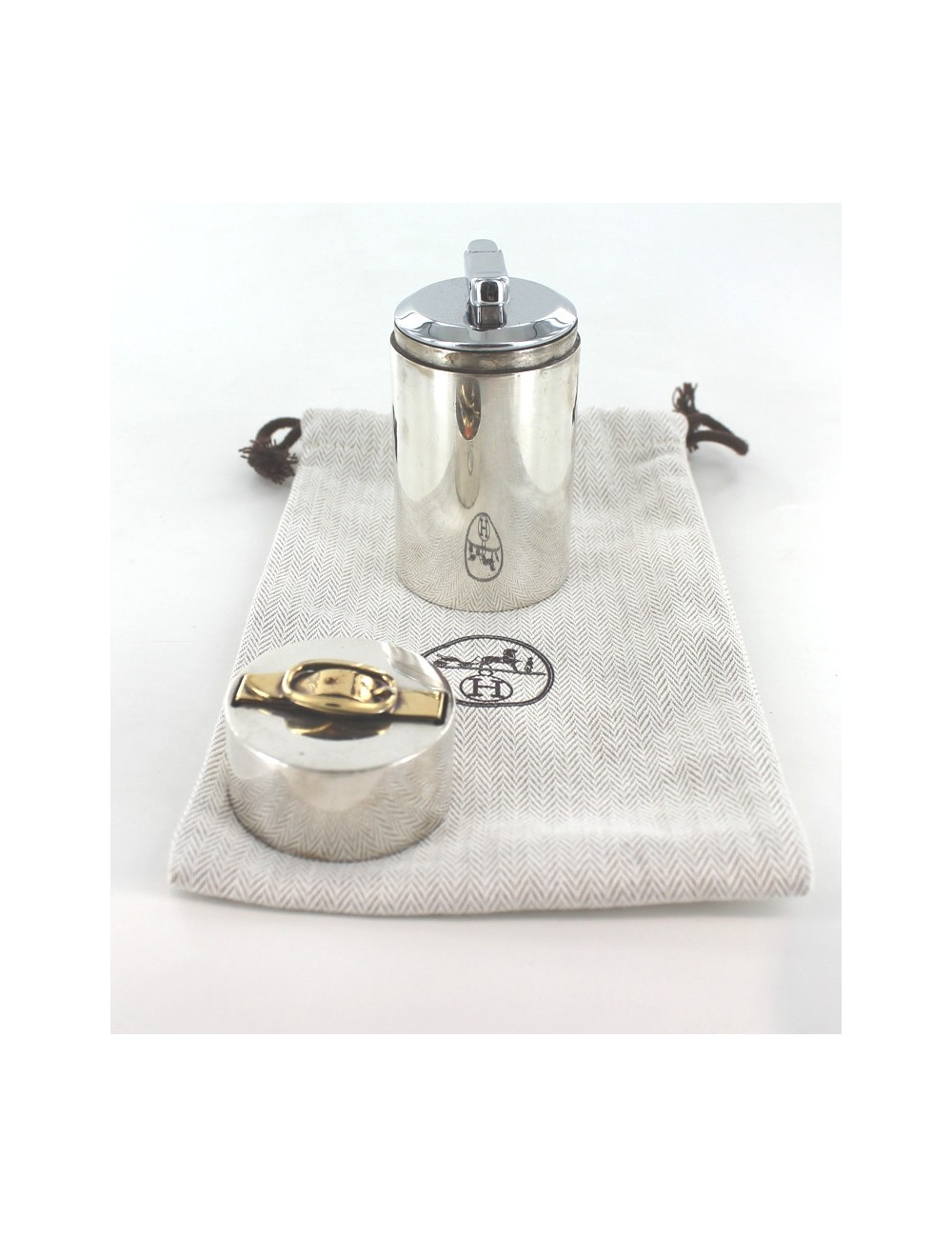 Briquet HERMES en argent massif
