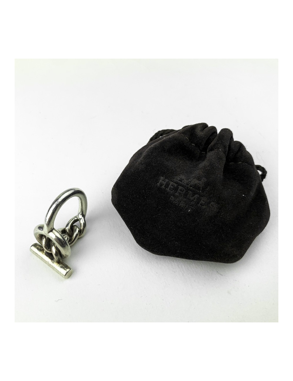 Bague Croisette HERMES  T. Argent 