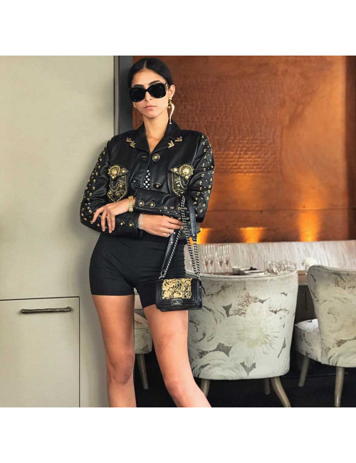 Veste cuir GIANNI VERSACE