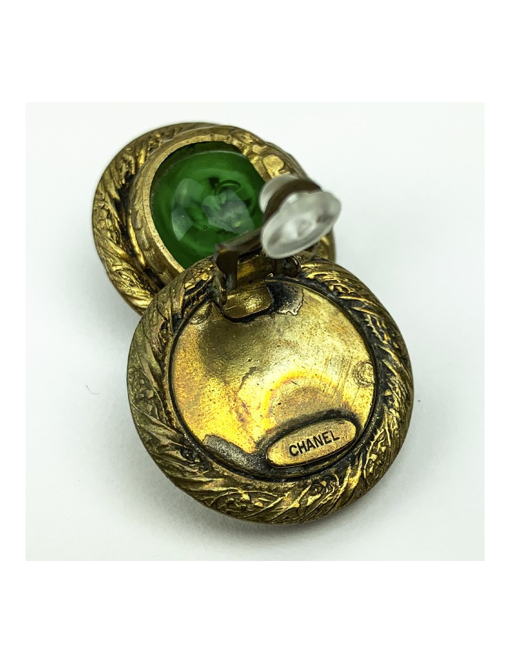 Blouse CHANEL T 38 "C H A N E L" soie