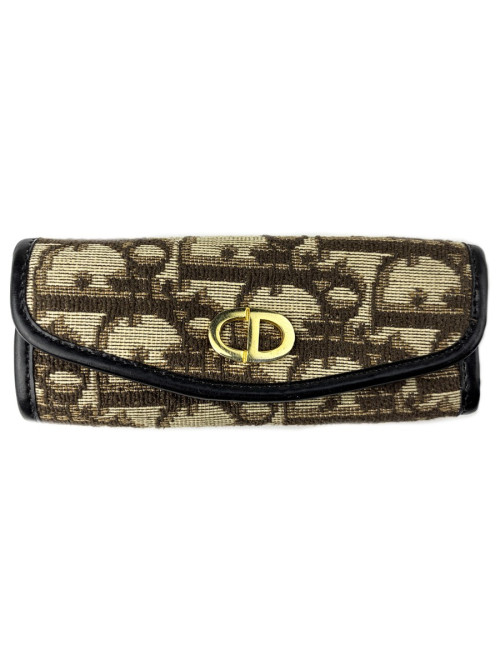 Porte-clefs CHRISTIAN DIOR toile marron