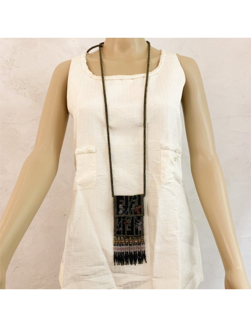 Mini sac FENDI perles et franges