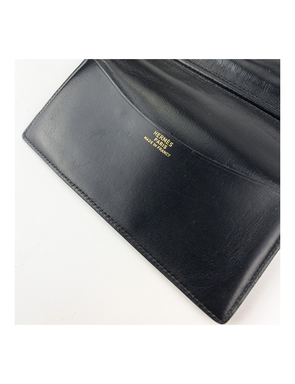 Porte repertoire HERMES crocodile porosus noir