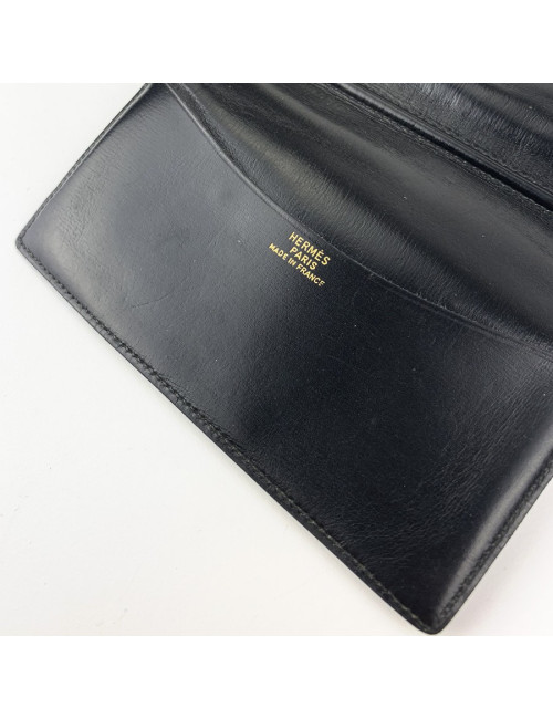 HERMES directory cover black Porosus crocodile