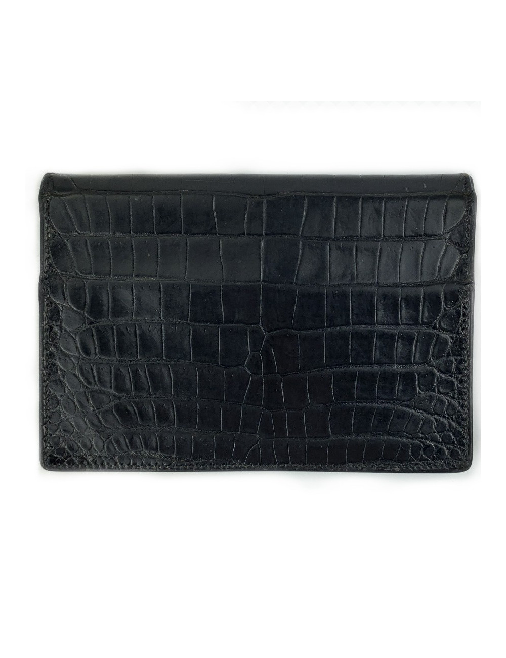Porte repertoire HERMES crocodile porosus noir