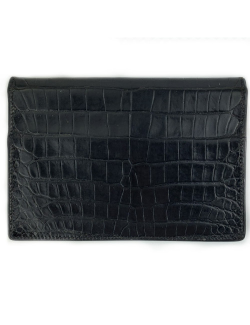 HERMES directory cover black Porosus crocodile