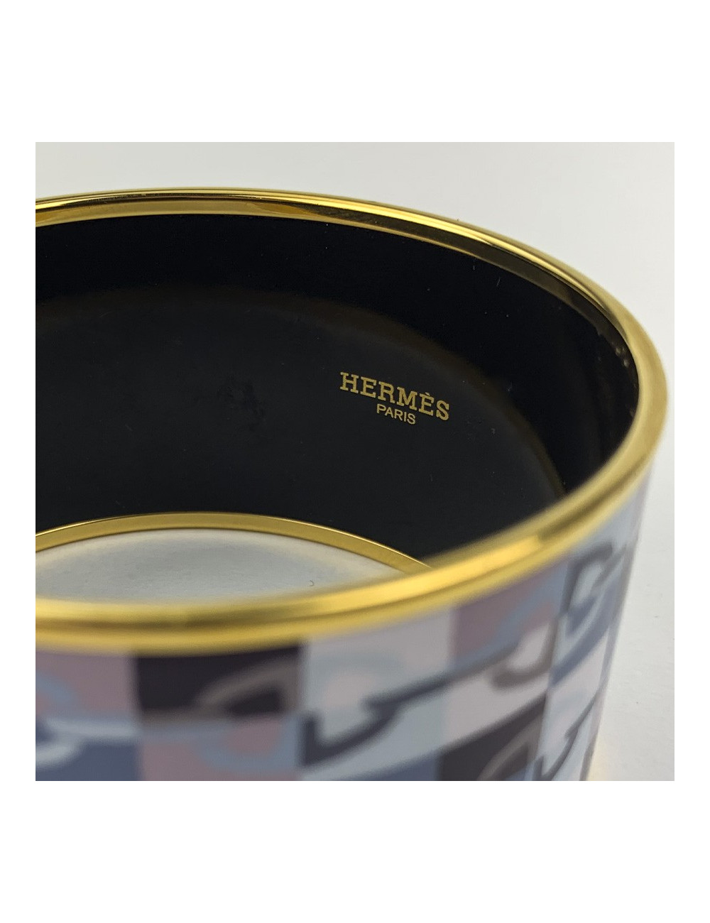 HERMES Bracelet émail Grand modèle