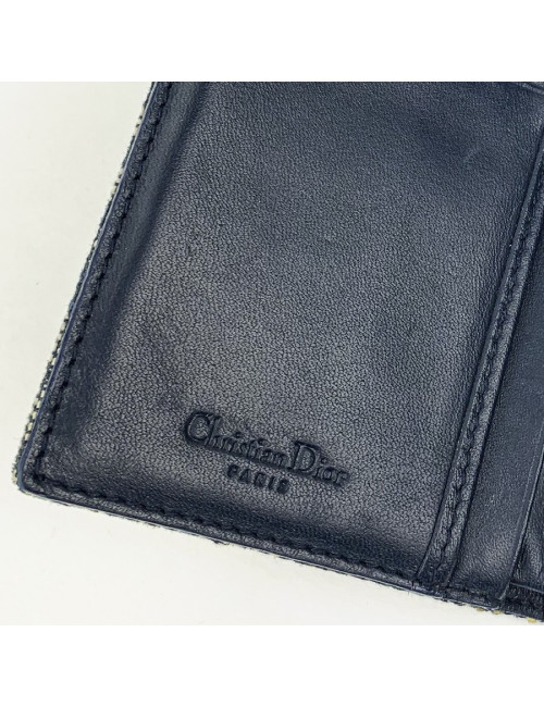 DIOR Porte monnaie toile monogram bleu Vintage