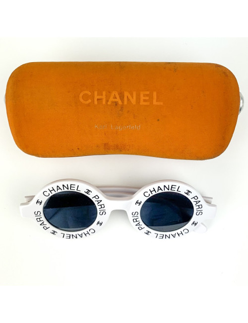Solaires CHANEL blanches "CHANEL PARIS CC "