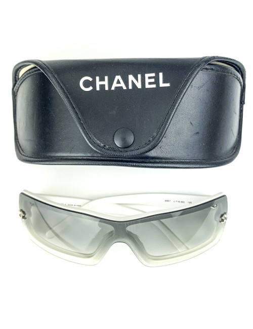 Solaires CHANEL bicolores blanches et grises