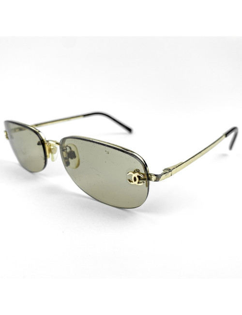 Lunettes de soleil CHANEL ovales verres bruns