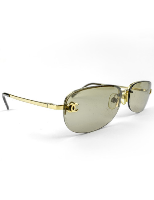 Lunettes de soleil CHANEL ovales verres bruns