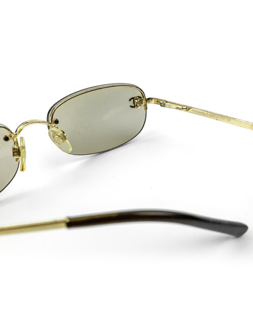 Lunettes de soleil CHANEL ovales verres bruns